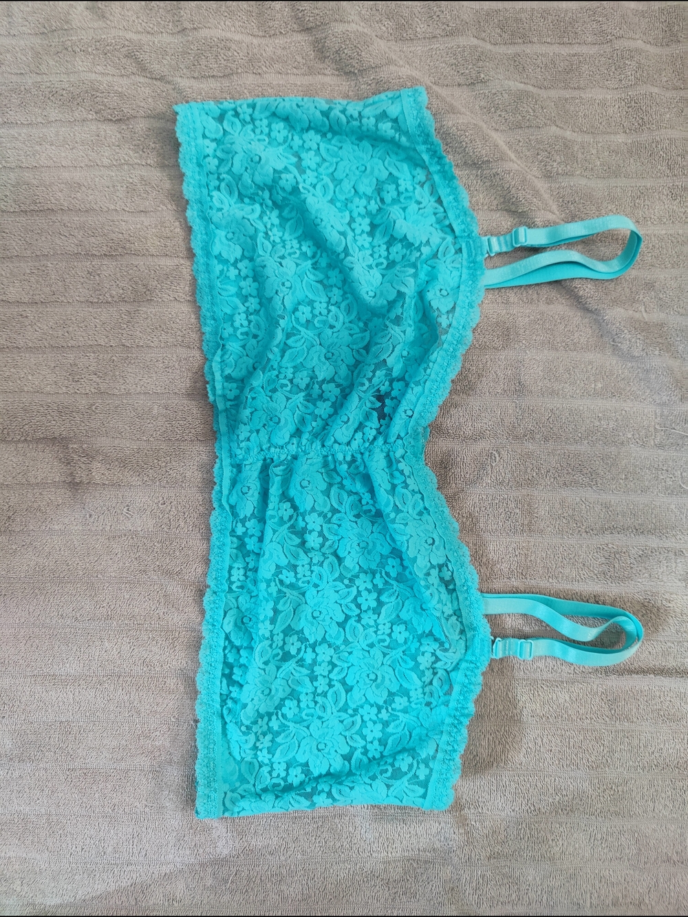Torrid Teal Lace Bandeau Bralette Size 4X